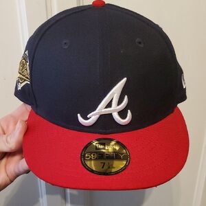New Era 59FIFTY Atlanta Braves 7,1/4 Size Fitted Baseball Cap Like New 95' World